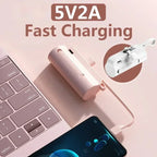 5000mAh Mini Power Bank Lightning Type-C Portable Powerbank Phone Charger External Spare Battery For iPhone 13 15 Xiaomi 13 14