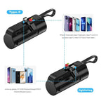 5000mAh Mini Power Bank Lightning Type-C Portable Powerbank Phone Charger External Spare Battery For iPhone 13 15 Xiaomi 13 14