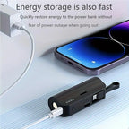 Mini Power Bank 3 en 1 — Cargá, iluminá y apoyá tu celular sin cables