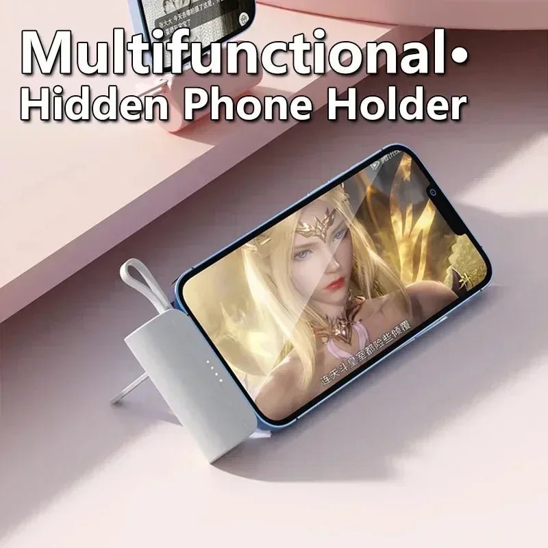 5000mAh Mini Power Bank Lightning Type-C Portable Powerbank Phone Charger External Spare Battery For iPhone 13 15 Xiaomi 13 14